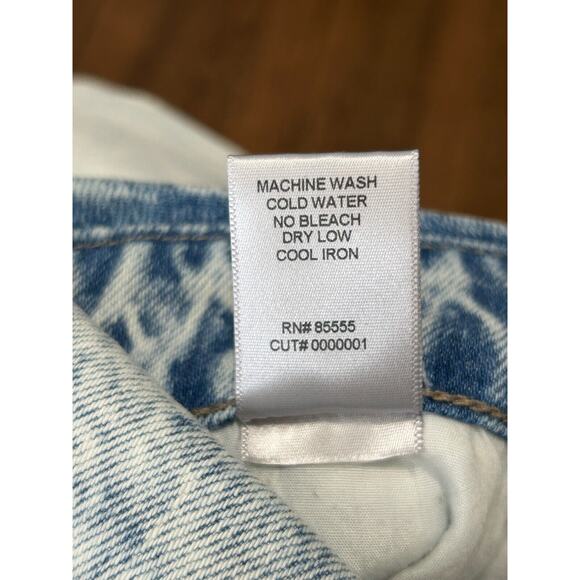 PISTOLA Jeans Womens 27 Blue Acid Wash Straight Leg Fold Over Waist 90s NWT - Picture 10 of 11